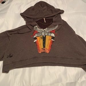Free People cropped hoodie